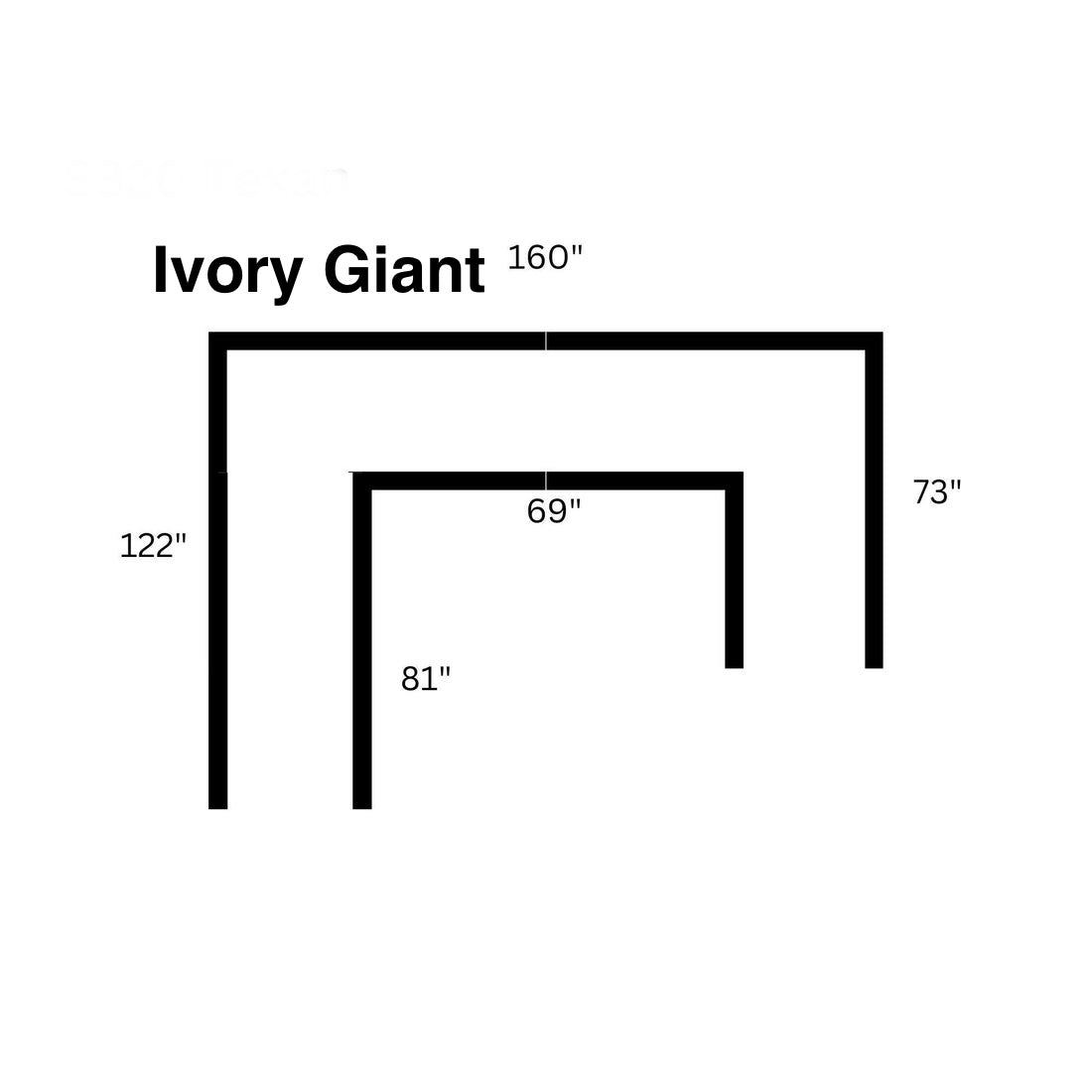 “Ivory Giant” Ultra-Oversized Sectional + Ottoman (Copy)