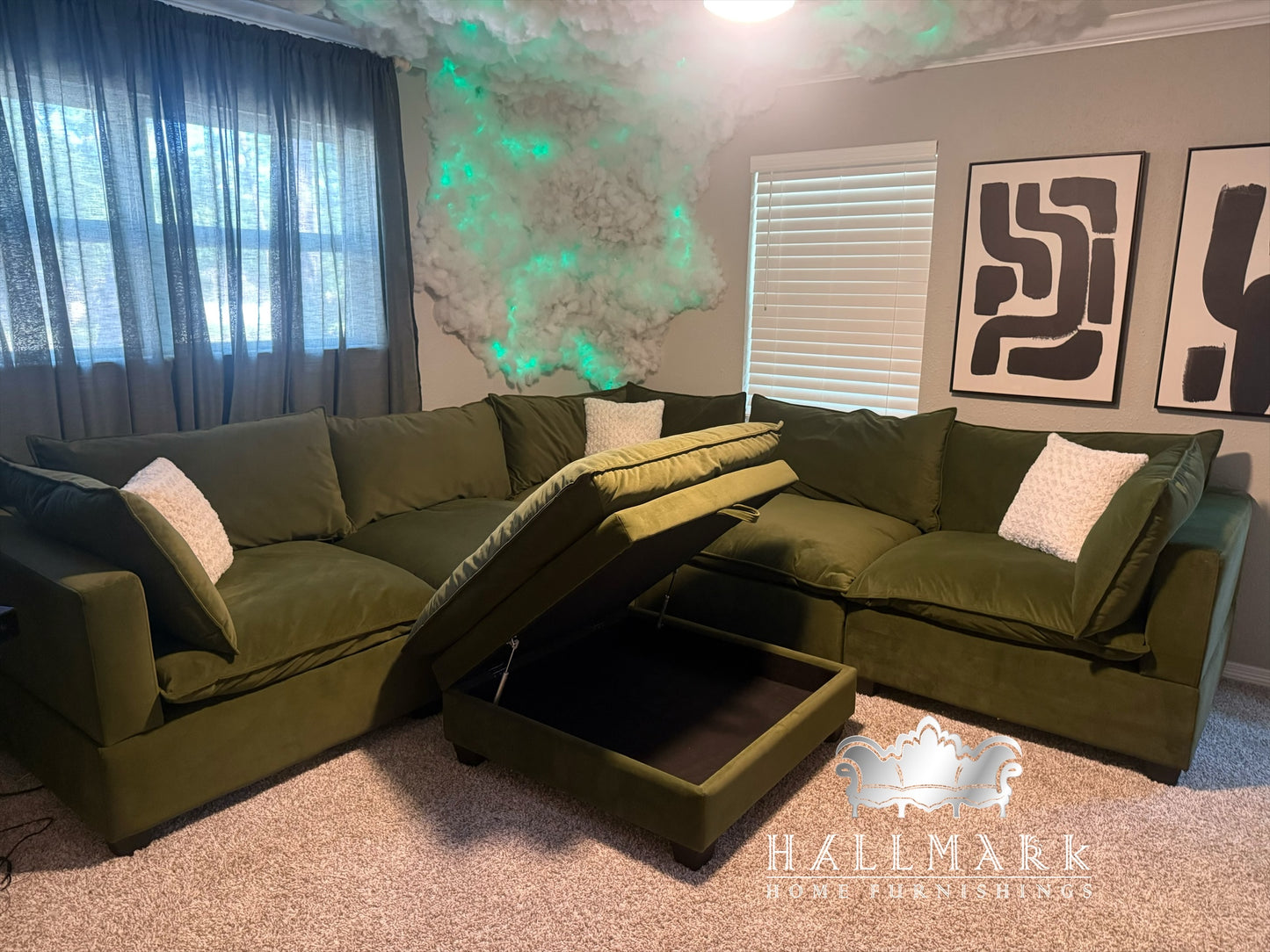 Kova-Style Modular Corner Cloud Sectional (6-Piece)