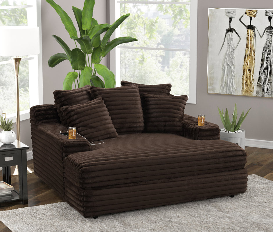 Oversized Chaise Lounge (Chocolate)