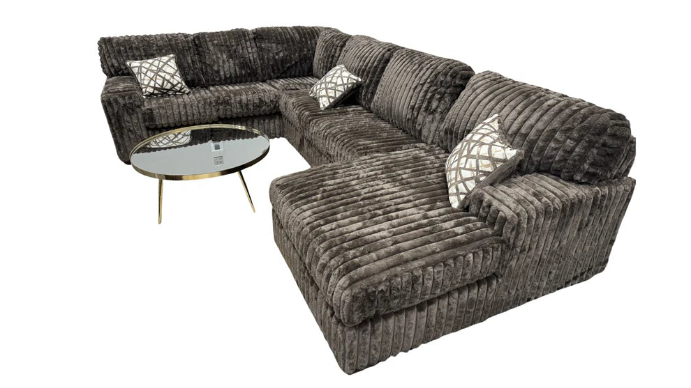 Austin 3-Piece Oversized Sectional Couch (Chocolate)