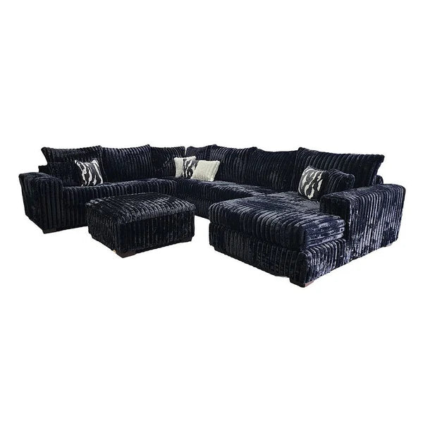 “The Texan” (Black) Ultra-Oversized Sectional + Ottoman