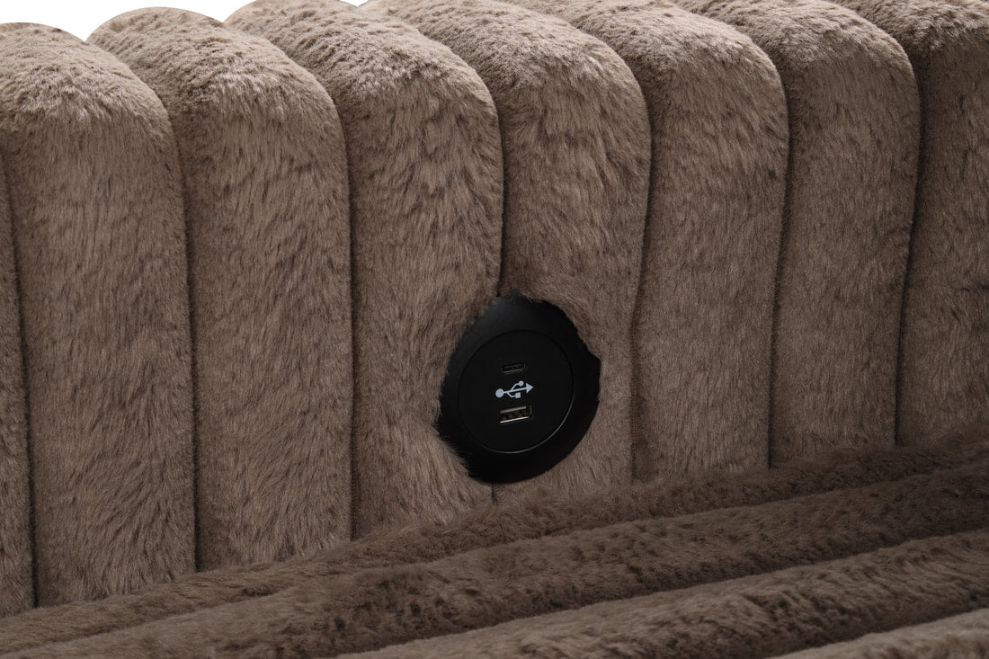 Forever Pull-Out Storage Sectional (Mocha)