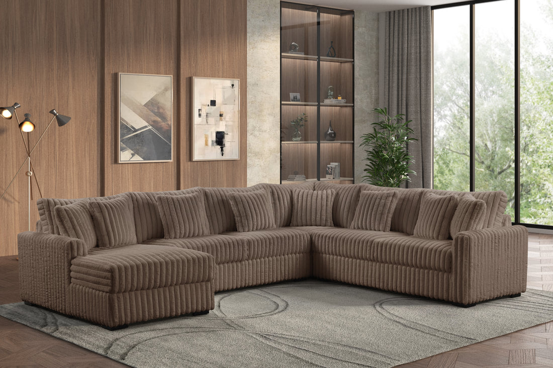Solana 4-Piece Sectional Couch (Mocha)