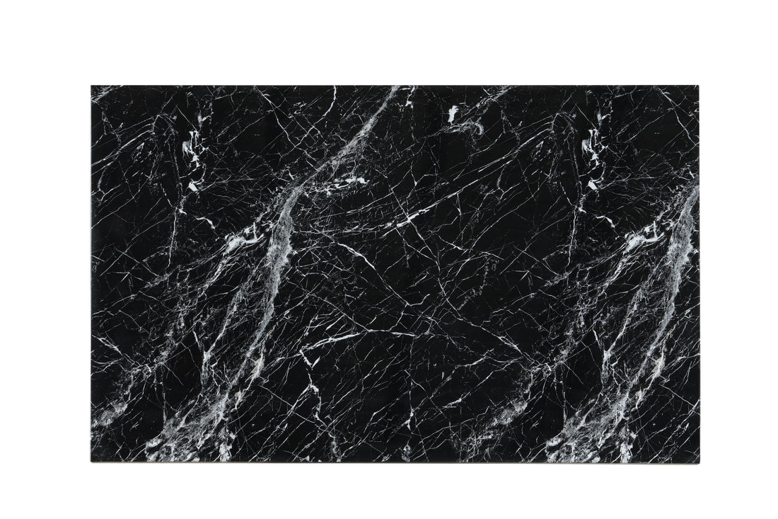 1220 Onyx - (FAUX MARBLE) Dining Table + 6 Chair Set