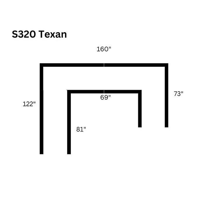 “The Texan” (Black) Ultra-Oversized Sectional + Ottoman
