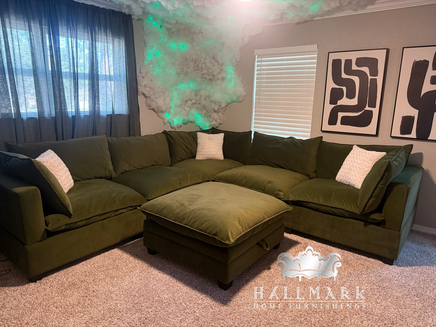 Kova-Style Modular Corner Cloud Sectional (6-Piece)