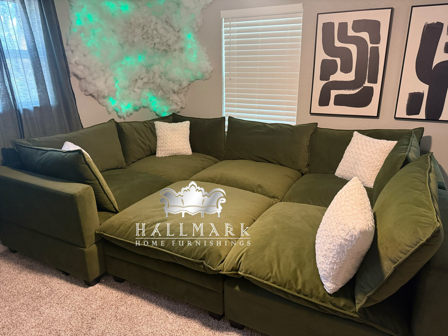 Kova-Style Modular Corner Cloud Sectional (6-Piece)