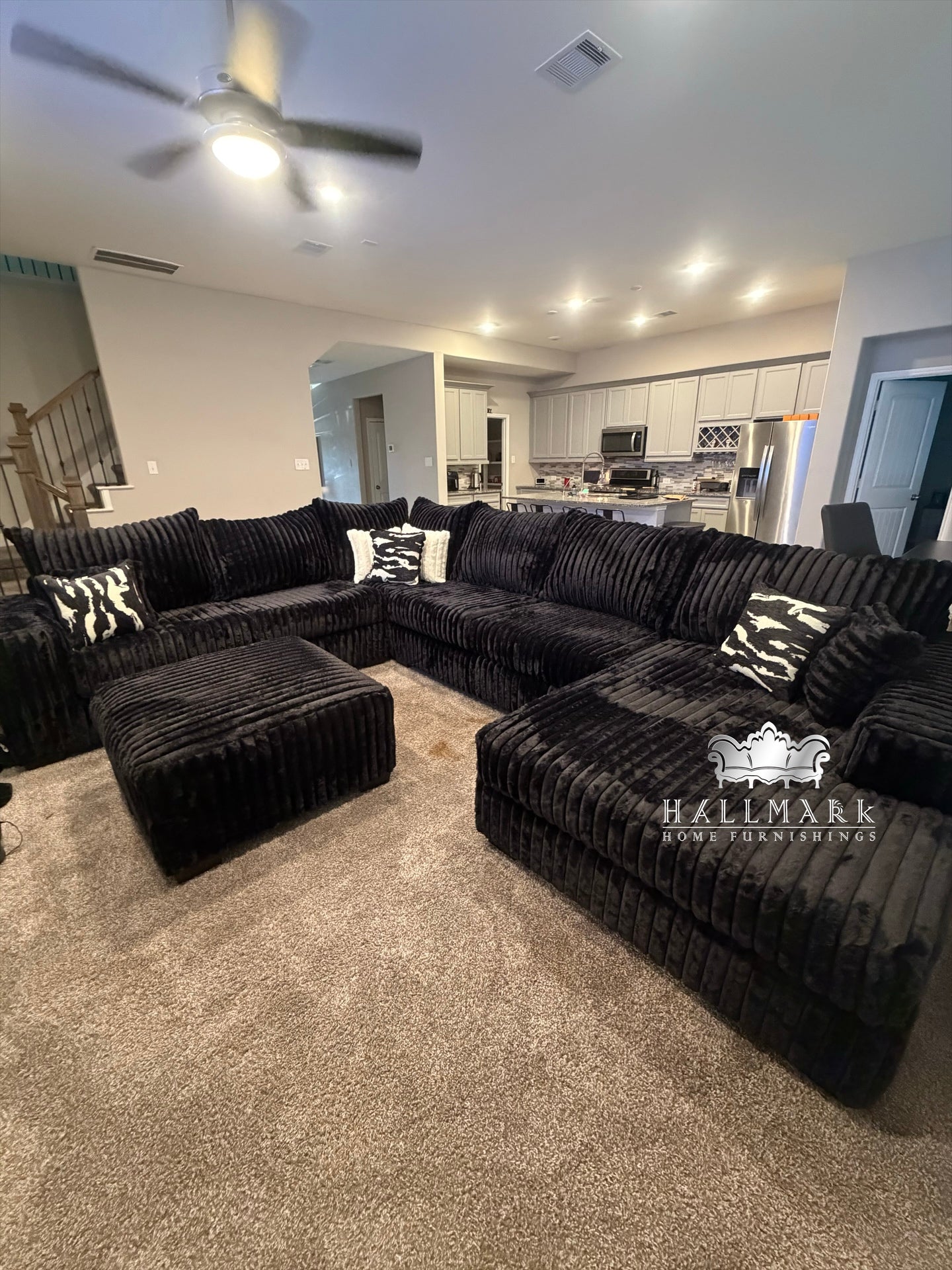 “The Alaskan” (Black) Ultra-Oversized Sectional + Ottoman