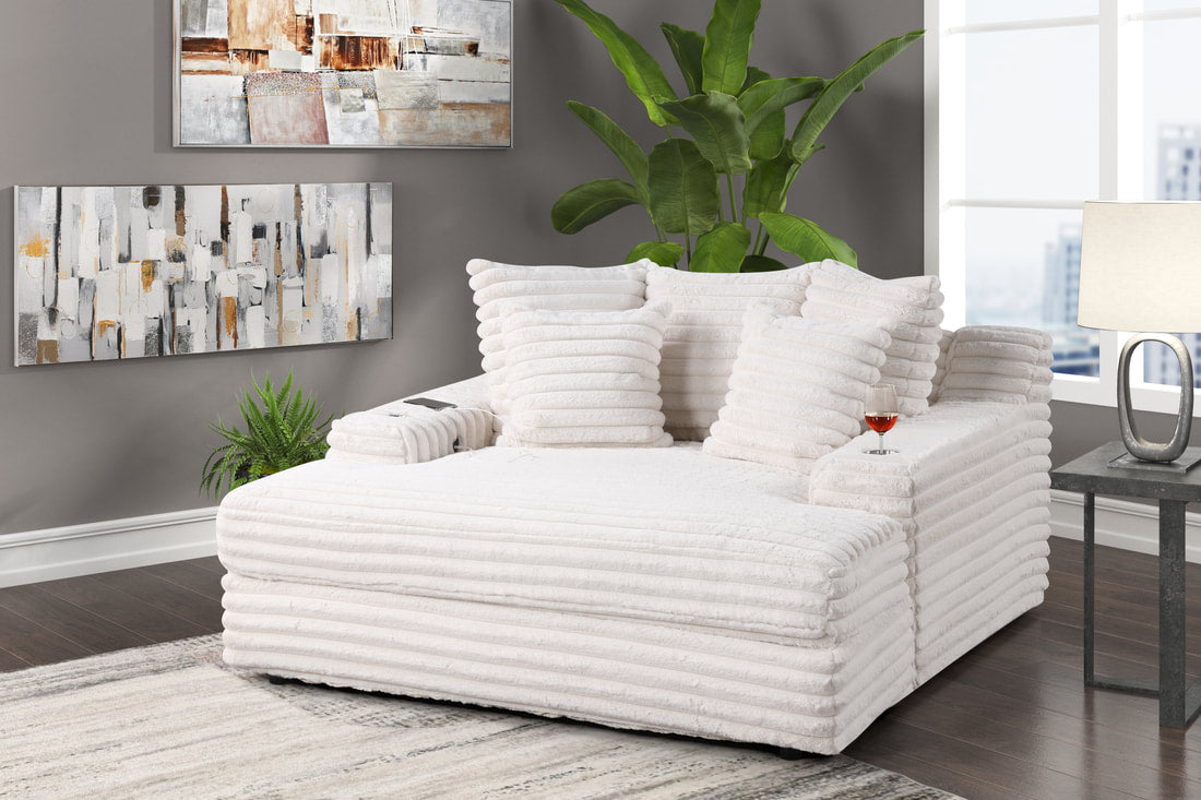 Oversized Chaise Lounge (Cream)