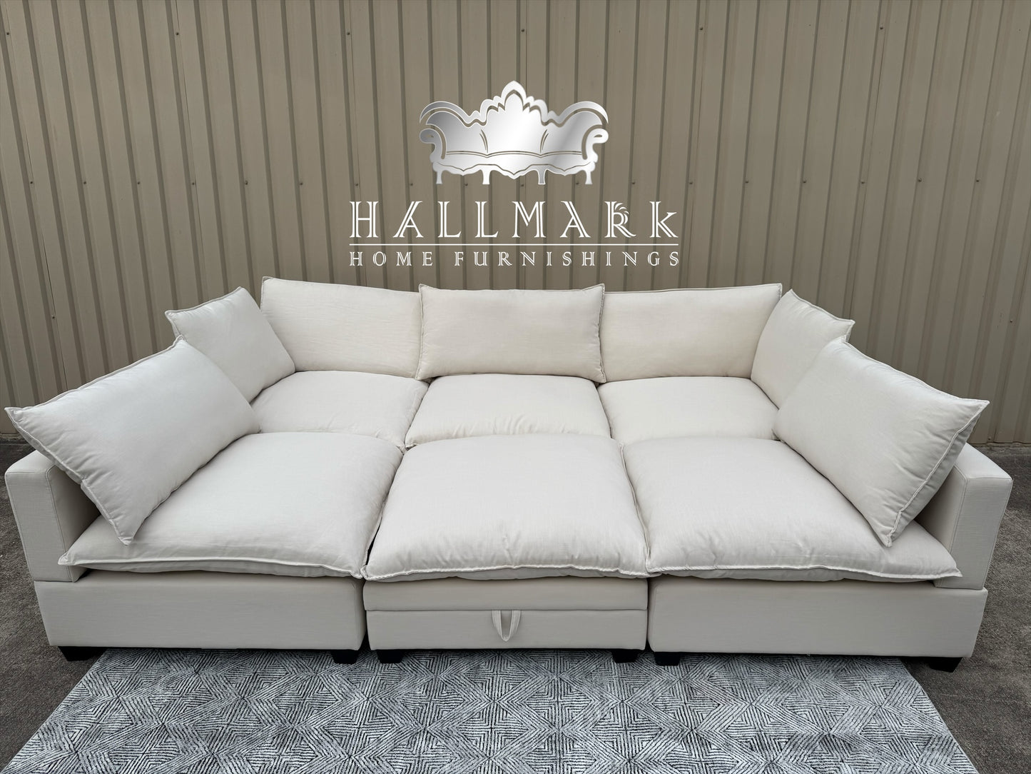 Kova-Style Modular Cloud Sectional Couch (6-Piece)