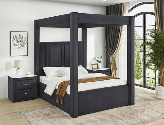 Jayla Canopy Bed (Black)