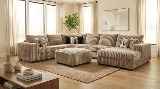 “The Texan” (Mocha) Ultra-Oversized Sectional + Ottoman