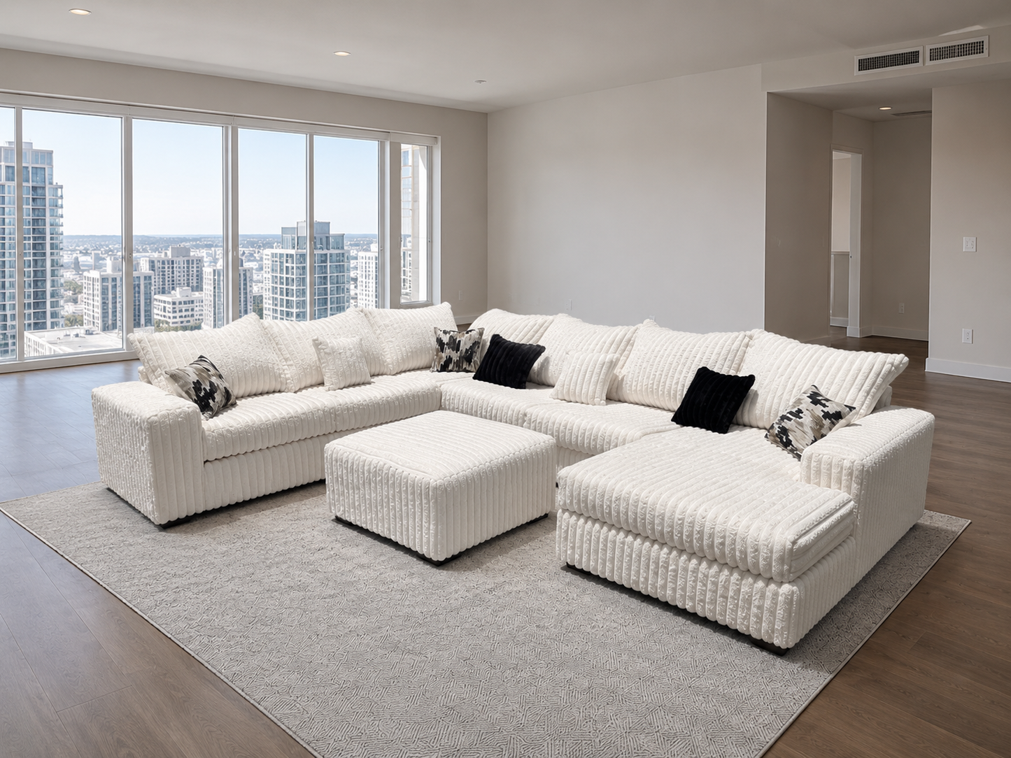 “Ivory Giant” Ultra-Oversized Sectional + Ottoman (Copy)