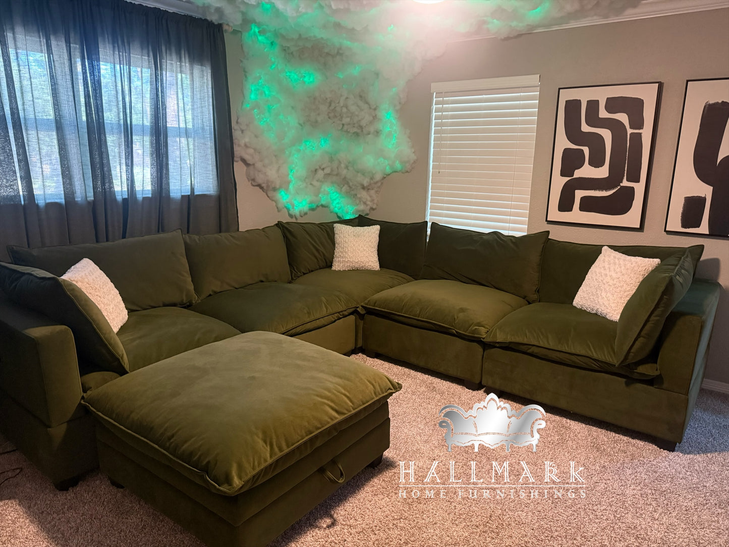 Kova-Style Modular Corner Cloud Sectional (6-Piece)