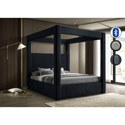 Atlam Canopy Bed (Black)