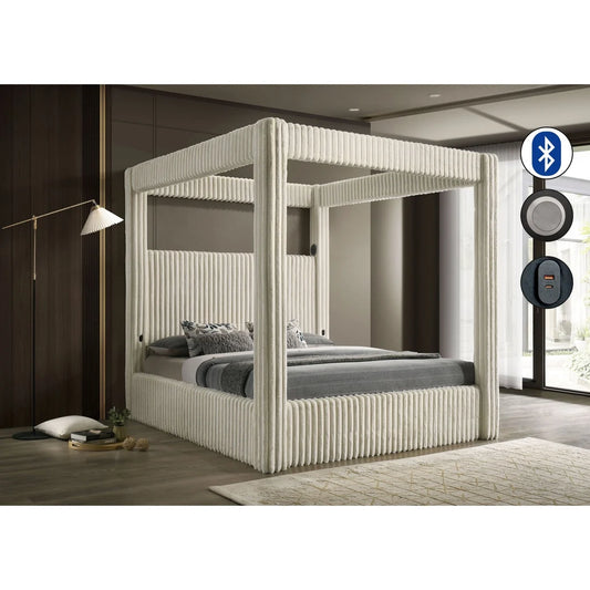 Atlam Canopy Bed (Cream)
