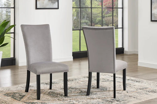 (Faux Marble) D180 Table + 6 Chairs (Grey)