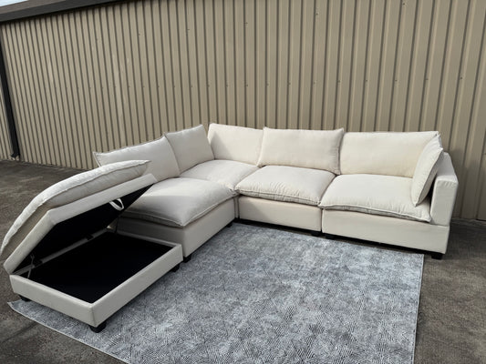 Kova-Style Modular Cloud Sectional Couch (5-Piece)