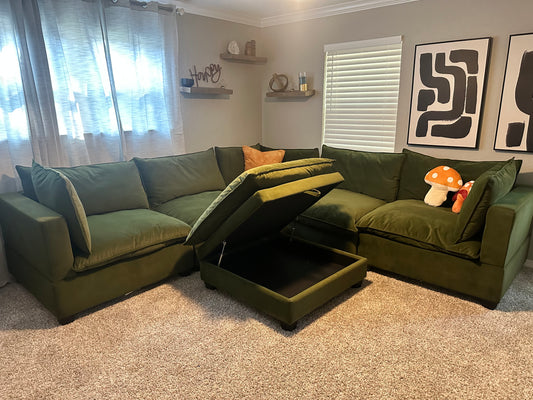 Kova-Style Modular Cloud Sectional Couch (6-Piece)