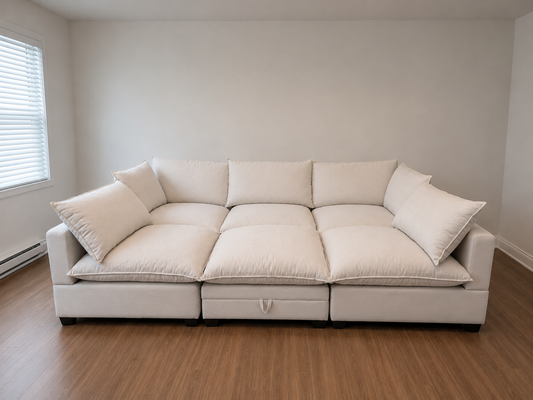 Kova-Style Modular Cloud Sectional Couch (6-Piece)