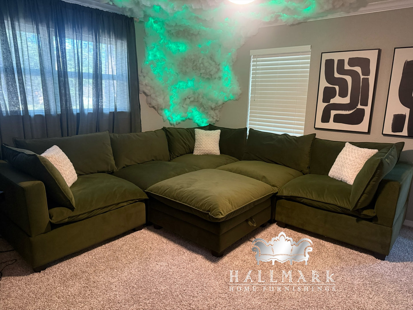 Kova-Style Modular Corner Cloud Sectional (6-Piece)