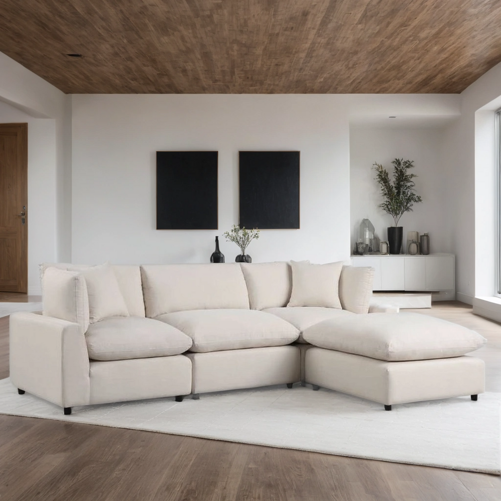 Sky Cloud Couch (4-Piece Sand Linen)