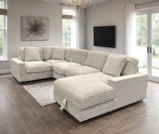 Alisson 4-Piece Storage Sectional (Beige)