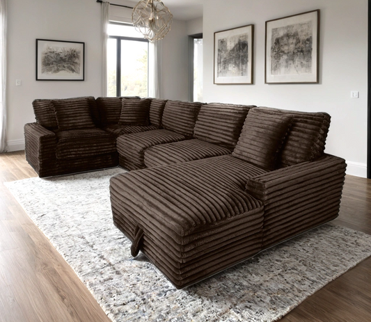 Alisson 4-Piece Storage Sectional (Mocha)