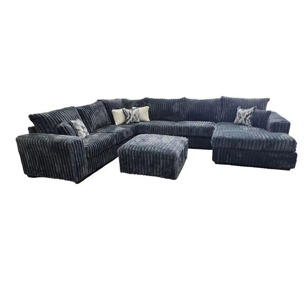 “The Texan” (Charcoal) Ultra-Oversized Sectional + Ottoman