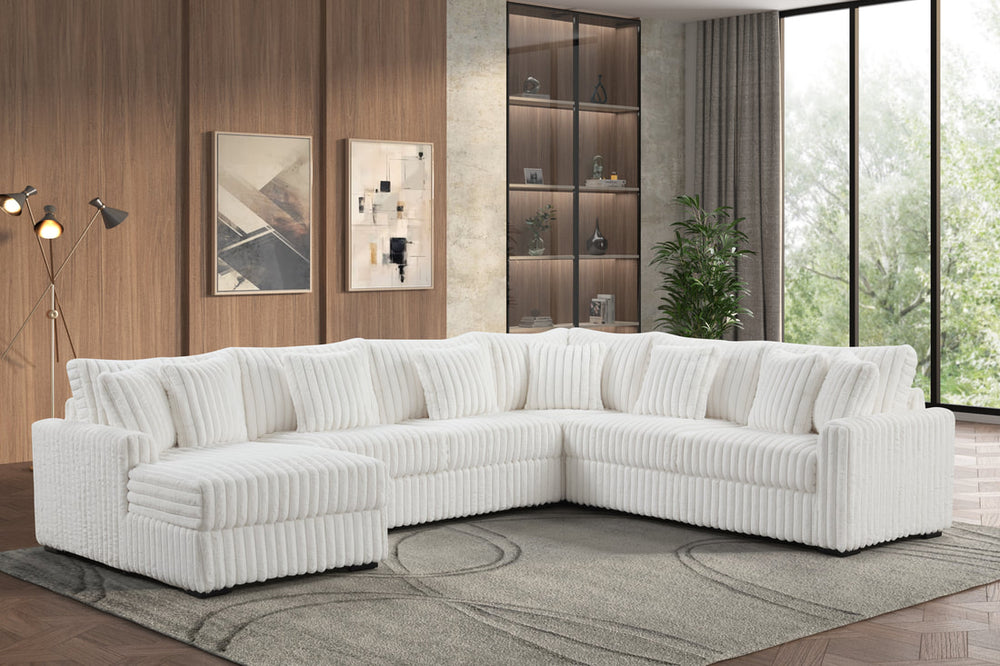 Solana 4-Piece Sectional Couch (Cream)