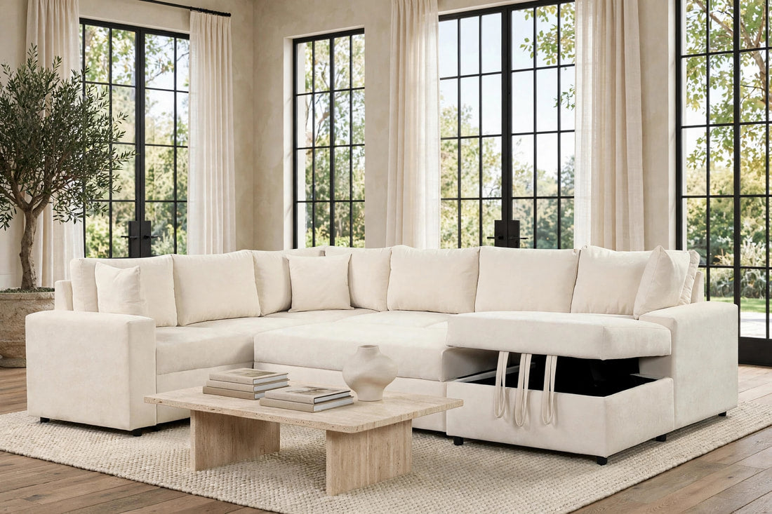 Forever Pull-Out Storage Sectional (Sand)
