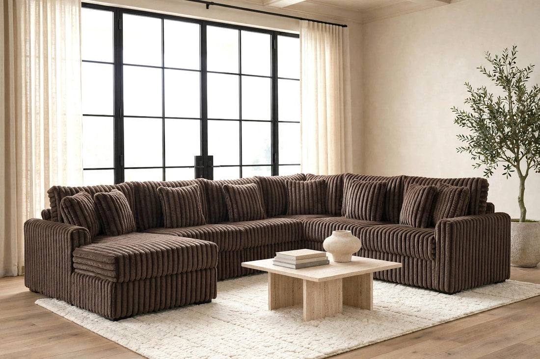 Solana 4-Piece Sectional Couch (Chocolate)