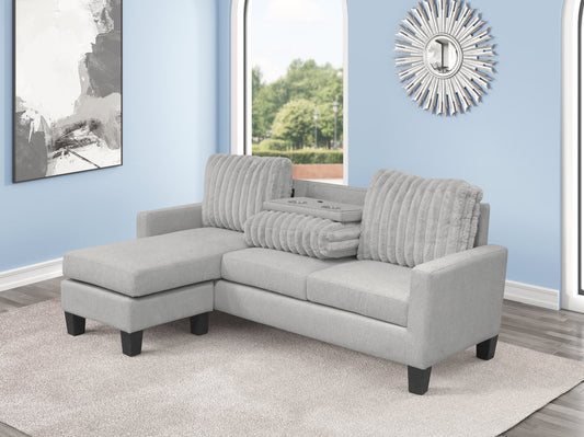 Neymar Sectional Sofa (Grey)