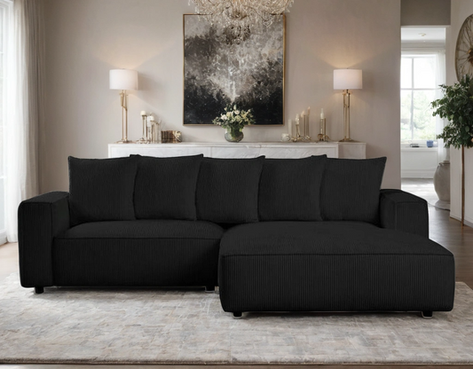 Romeo 2-Piece Sectional (Black)