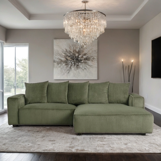 Romeo 2-Piece Sectional (Olive)