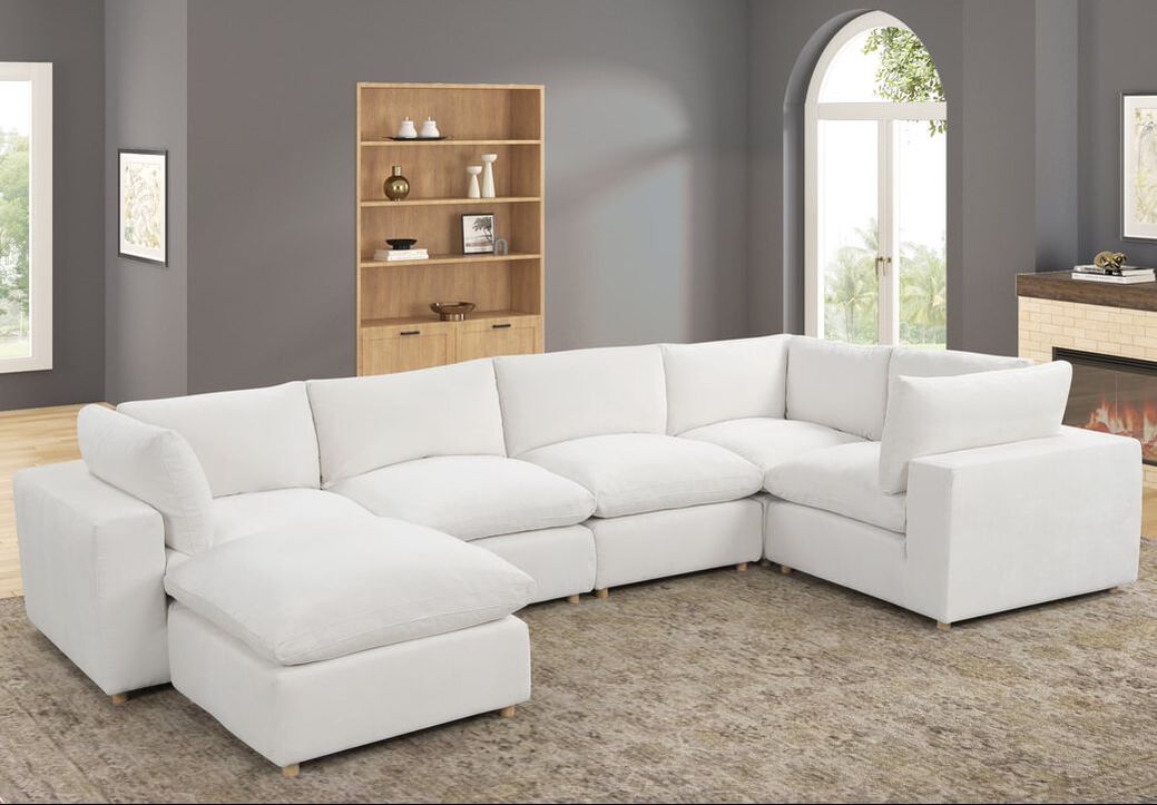 6-Piece XL Cloud (Beige Performance Fabric)