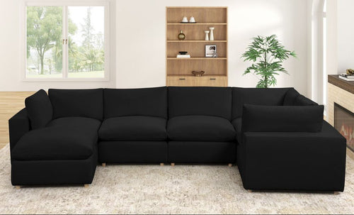 6-Piece XL Cloud (Black Performance Fabric)